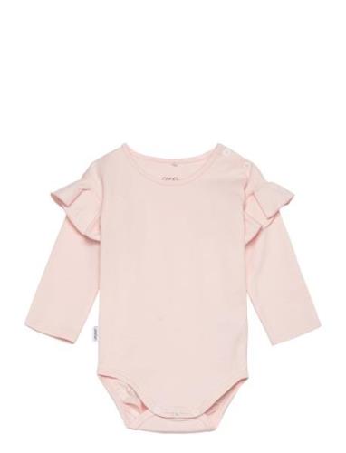 Baby Frilla Bodysuit Bodies Long-sleeved Pink Gugguu