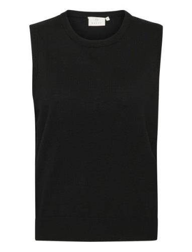 Kalizza Knit Slipover Vests Knitted Vests Black Kaffe