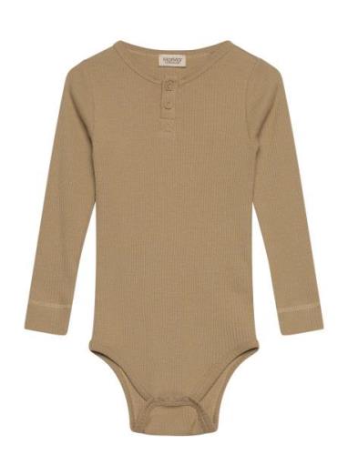 Body Ls Bodies Long-sleeved Brown MarMar Copenhagen