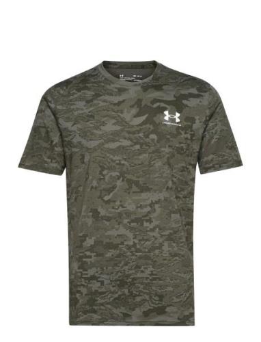 Ua Abc Camo Ss Tops T-shirts Short-sleeved Green Under Armour