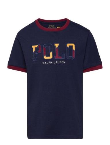 Corduroy-Logo Cotton Jersey Tee Tops T-shirts Short-sleeved Navy Ralph...