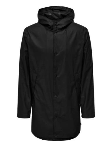 Onsluca Rain Coat Otw Outerwear Rainwear Rain Coats Black ONLY & SONS