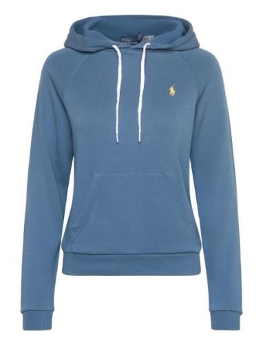 Shrunken Fit Fleece Hoodie Tops Sweat-shirts & Hoodies Hoodies Blue Po...