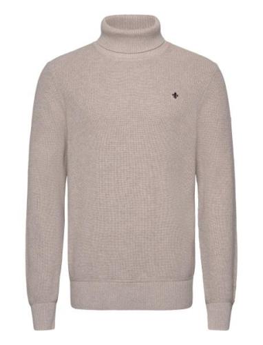 Bernard Roller Neck Tops Knitwear Turtlenecks Beige Morris