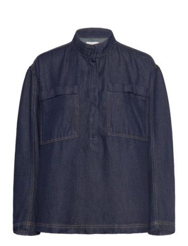 Tuxa Tops Shirts Long-sleeved Navy Munthe