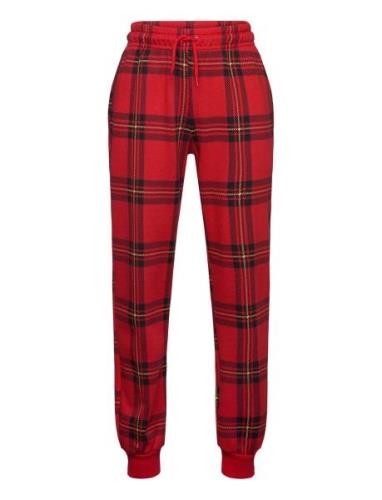 Check Aop Sweatpants Bottoms Sweatpants Red Mini Rodini