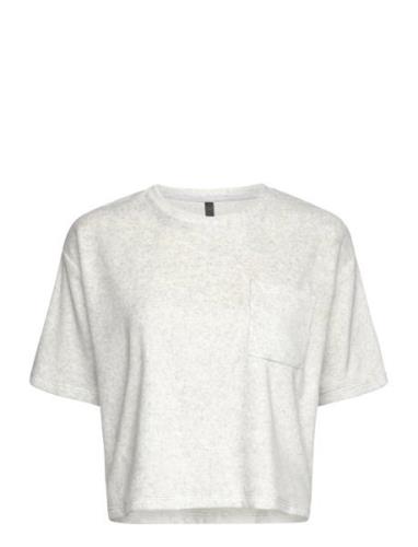 Top Ss Cotton Velours Tops T-shirts & Tops Short-sleeved Grey Hunkemöl...