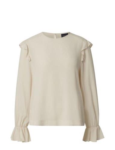 Carmen Blouse Tops Blouses Long-sleeved Cream Lexington Clothing