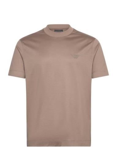 T-Shirt Designers T-shirts Short-sleeved Beige Emporio Armani