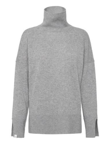 Anna Tn Sweater Tops Knitwear Turtleneck Grey Once Untold