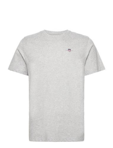 Shield Pajama T-Shirt Tops T-shirts Short-sleeved Grey GANT