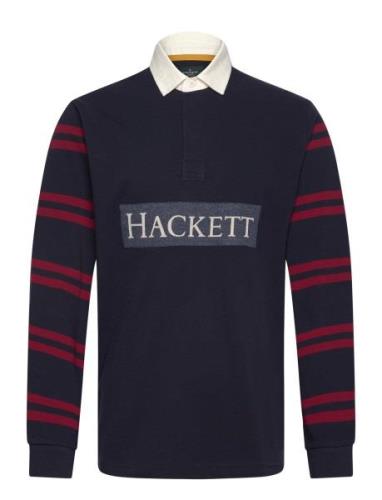 Heritage Hkt Str Rby Tops Polos Long-sleeved Navy Hackett London