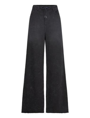 Withdraw Trousers Bottoms Jeans Wide Black Hope