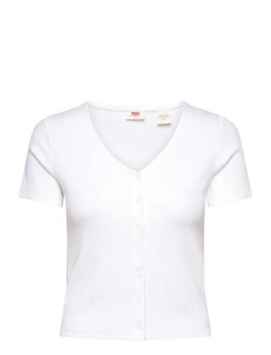 Muse Ss Tee White + Cotton/Pol Tops T-shirts & Tops Short-sleeved Whit...