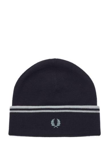 T/T Merino Wool Beanie Accessories Headwear Beanies Navy Fred Perry