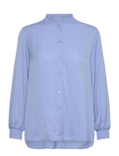 Muxieiw Shirt Tops Blouses Long-sleeved Blue InWear