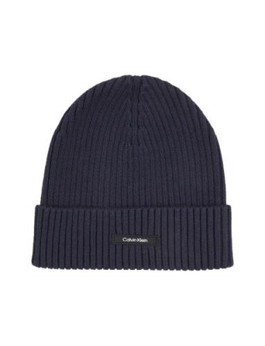 Classic Cotton Rib Beanie Accessories Headwear Beanies Navy Calvin Kle...