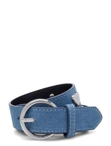 Hammered Heart Belt Belte Blue Fabienne Chapot