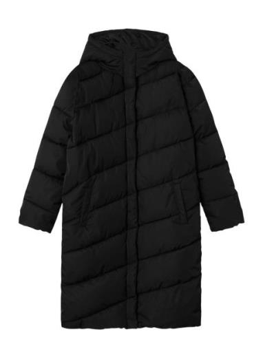 Nlfmyis03 Long Jacket Bias W Hood Fo Fôret Jakke Black LMTD