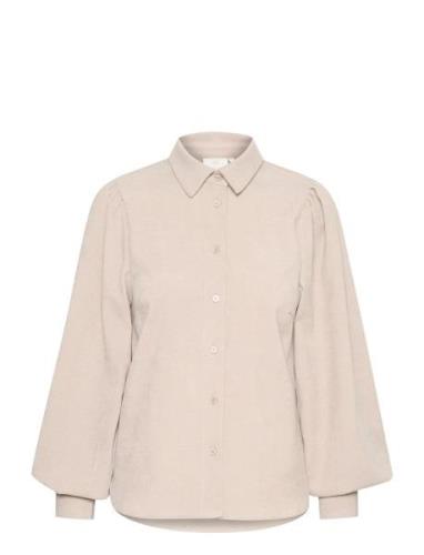 Kahermine Shirt Tops Shirts Long-sleeved Cream Kaffe