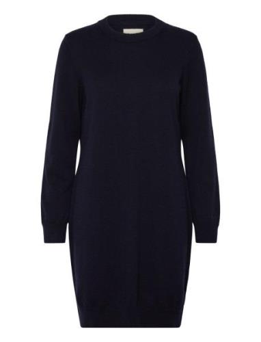 Superfine Lambswool Dress Kort Kjole Navy GANT