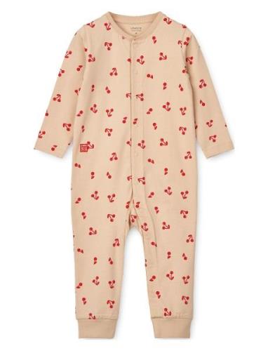 Birk Printed Pyjamas Jumpsuit Pyjamas Sie Jumpsuit Pink Liewood