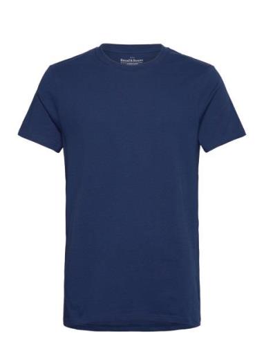 Crew-Neck Regular Tops T-shirts Short-sleeved Navy Bread & Boxers