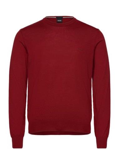 Botto-L Tops Knitwear Round Necks Red BOSS