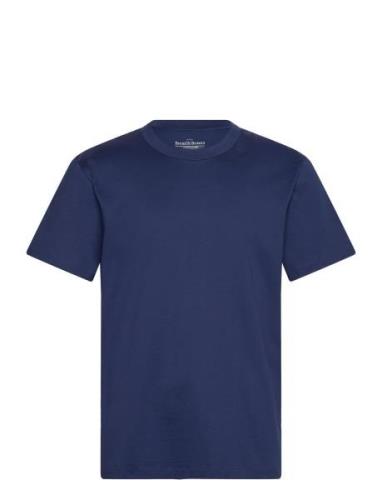 Crew Neck Pima Tops T-shirts Short-sleeved Blue Bread & Boxers