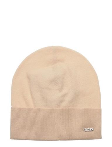 Lari_Hat Accessories Headwear Beanies Beige BOSS