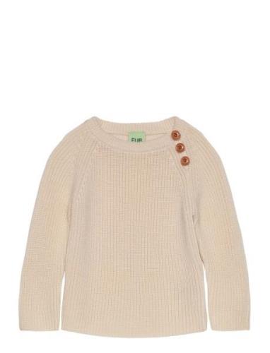 Baby Rib Sweater Tops Knitwear Pullovers Cream FUB