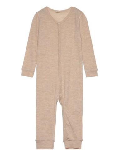 Jumpsuit - Solid Pyjamas Sie Jumpsuit Beige CeLaVi