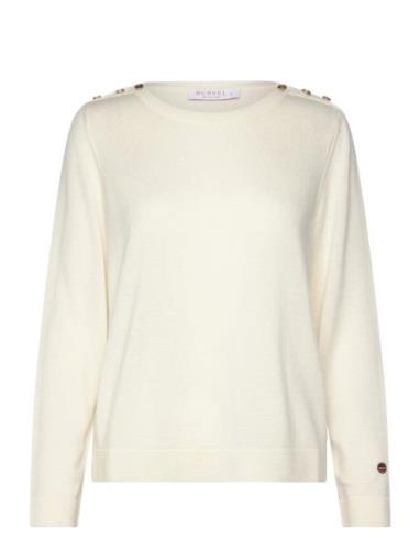 Annika Top Tops T-shirts & Tops Long-sleeved Cream BUSNEL