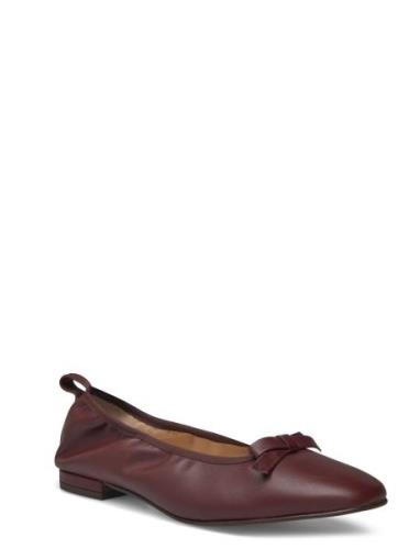 Freya Brown Leather Ballet Flats Ballerinasko Ballerinaer Brown ALOHAS