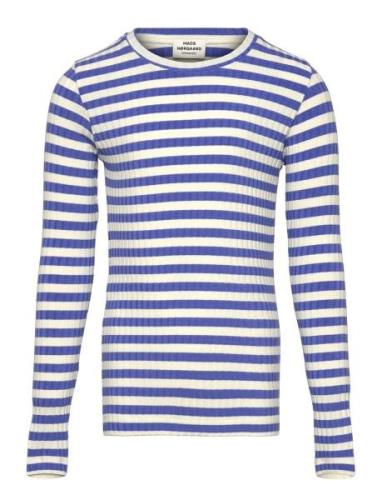 5X5 Classic Stripe Talika Top Tops T-shirts Long-sleeved T-shirts Blue...