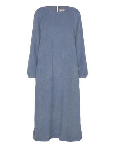 Lucasll Midi Dress Ls Knelang Kjole Blue Lollys Laundry