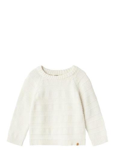 Nmmlarson Ls Knit Lil Tops Knitwear Pullovers Cream Lil'Atelier