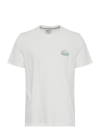 Tee Tops T-shirts Short-sleeved White Blend