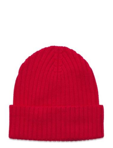 Rib Beanie Accessories Headwear Hats Beanie Red FUB