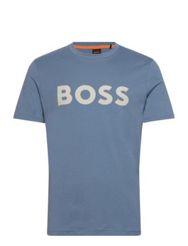 Thinking 1 Tops T-shirts Short-sleeved Blue BOSS