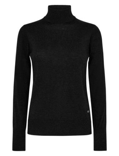 Mmrelena Highneck Knit Tops Knitwear Turtleneck Black MOS MOSH