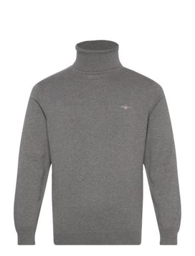 Classic Cotton Rollerneck Tops Knitwear Turtlenecks Grey GANT