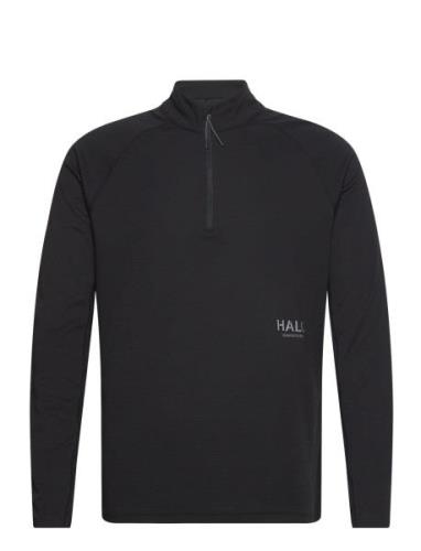 Halo Sorona Half Zip Sport T-shirts Long-sleeved Black HALO