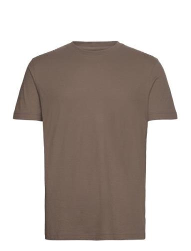 T-Shirts Short Sleeve Tops T-shirts Short-sleeved Brown Marc O'Polo