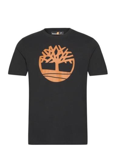 Kennebec River Tree Logo Short Sleeve Tee Black/Wheat Boot Tops T-shir...