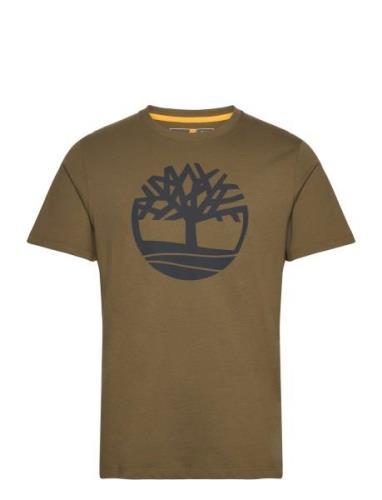 Kbec River Tree Tee Tops T-shirts Short-sleeved Green Timberland