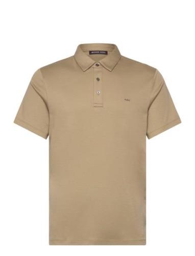 Sleek Mk Polo Tops Polos Short-sleeved Khaki Green Michael Kors