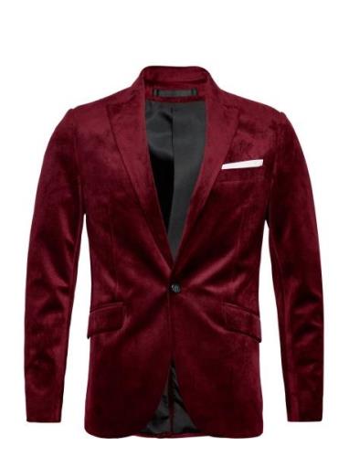 Velvet Blazer Suits & Blazers Blazers Single Breasted Blazers Burgundy...