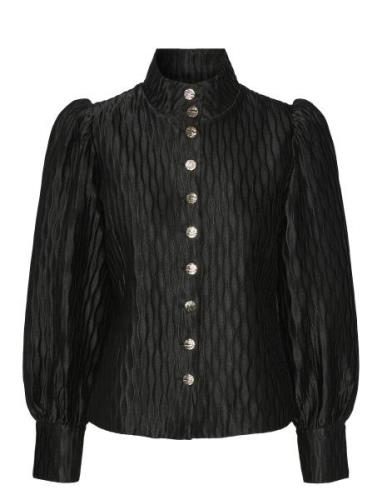 Yasripple Ls Shirt - Show Tops Blouses Long-sleeved Black YAS