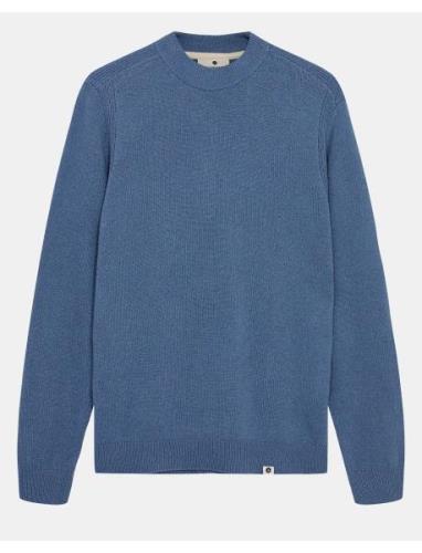 Akrico Lambswool Knit Tops Knitwear Round Necks Blue Anerkjendt